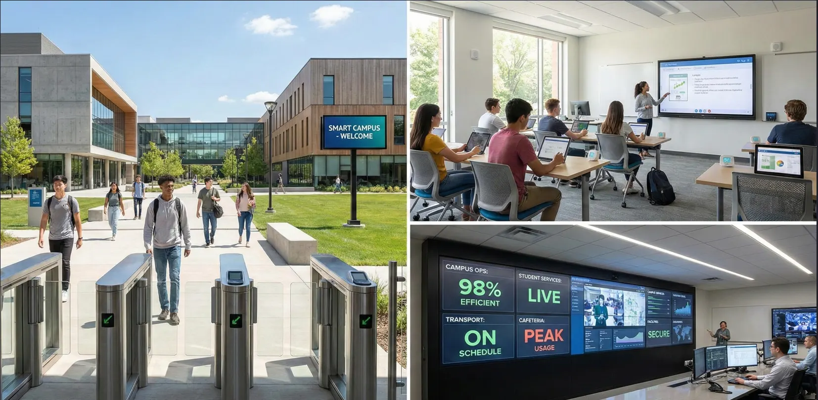 Unified platform for managing campus operations, student services, and educational facility resources.