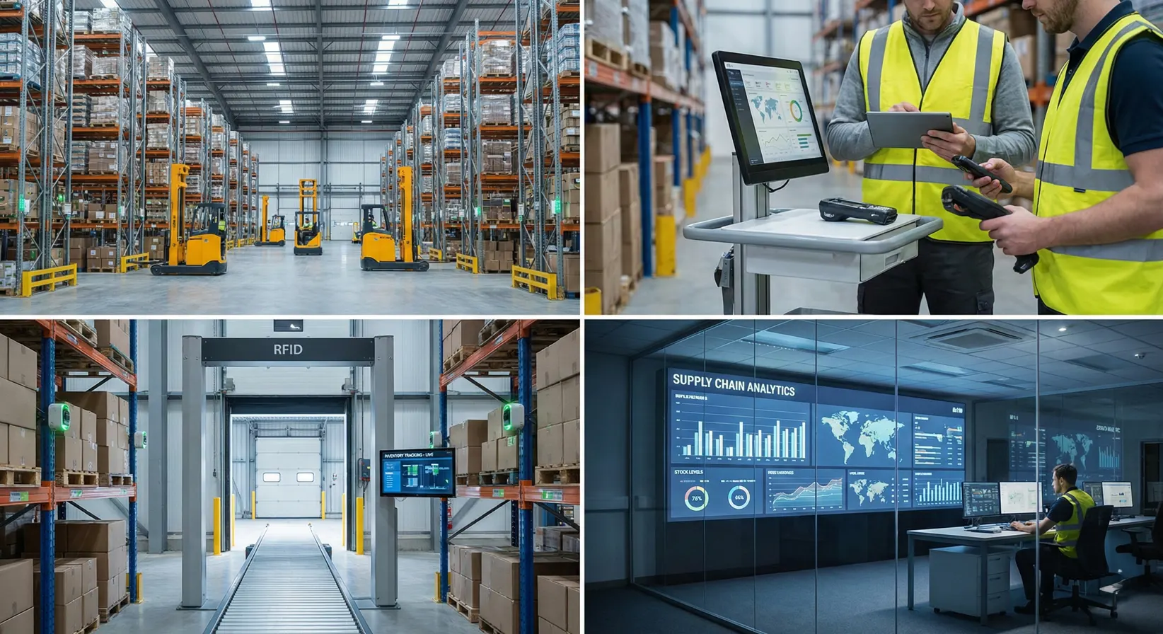 Optimize your supply chain with smart warehouse management and distribution network solutions.